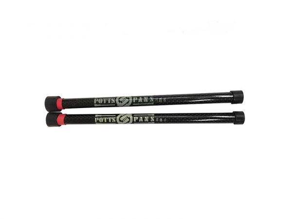 Potts & Pans Carbon Fiber Lead Steelpan Mallets with Red Tips